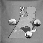834229 Afbeelding van een ontwerp van de afdeling Propaganda van de N.S. voor een etalagetentoonstelling, met de tekst ...